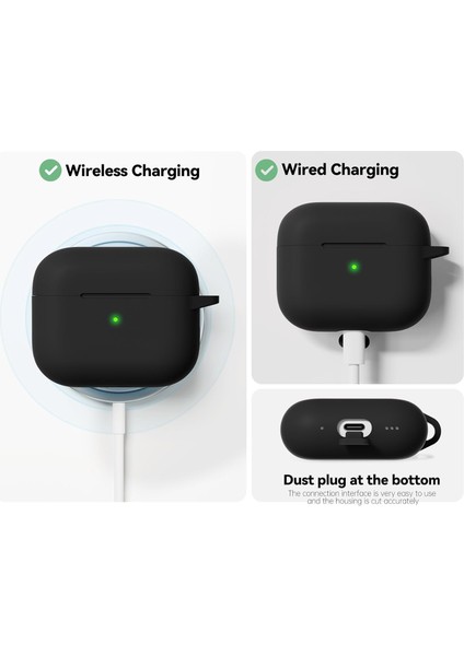 Airpods Pro 3. Nesil Uyumlu Darbe Emici Kancalı Silikon Kılıf fırsatları