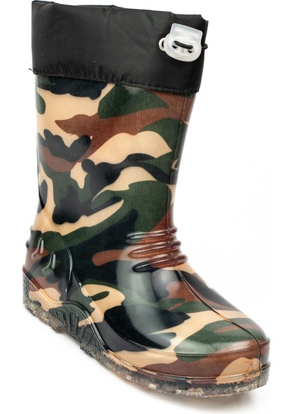 15105 Emek Ulaş Kahverengi Kamuflaj Erkek Çocuk Yağmur Çizmesi fırsatları