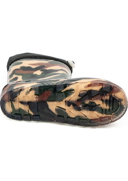 15105 Emek Ulaş Kahverengi Kamuflaj Erkek Çocuk Yağmur Çizmesi indirimleri