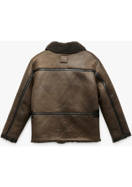 Fermuarlı Kruvaze Yaka Uzun Kollu Suni Süet Ceket fiyatları