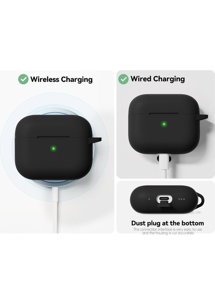 Airpods Pro 3. Nesil Uyumlu Darbe Emici Kancalı Silikon Kılıf fırsatları