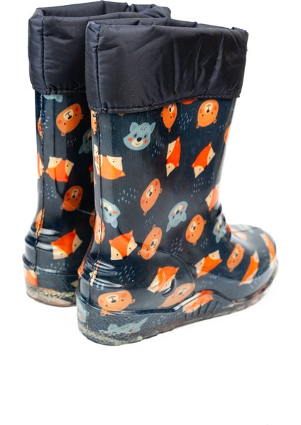 15108 Emek Ulaş Lacivert Kedili Çocuk Yağmur Çizmesi fiyatları