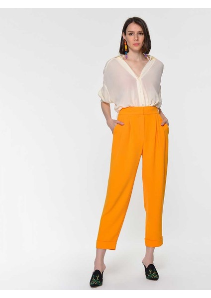 Paça Detaylı Safran Kadın Pantolon Safran Y1912105_041 fiyatları