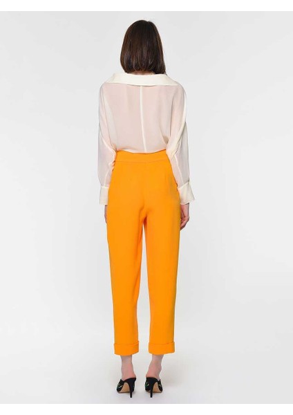 Paça Detaylı Safran Kadın Pantolon Safran Y1912105_041 fırsatları