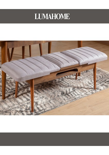 Gordes Extra Ceviz-Gri Yemek Masası Takımı