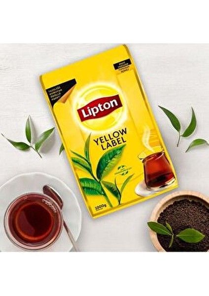 Yellow Label Dökme Çay 6 Adet 1000 gr Yumuşak İçimli Mükemmel Lezzet