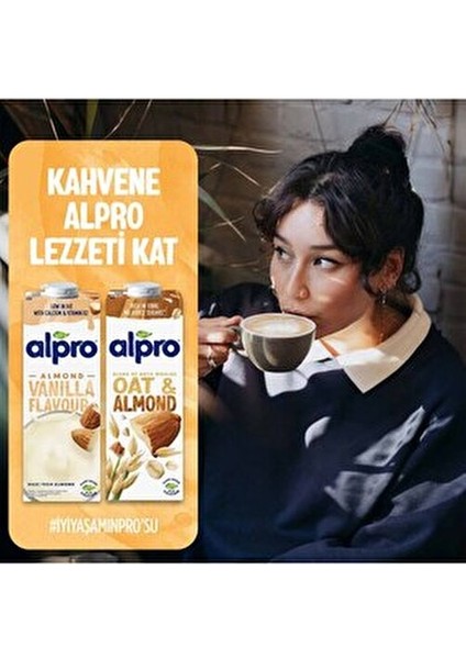 Vanilya Aromalı Badem İçeceği 4x1 Lt Doğal Laktozsuz Vegan Seçenek