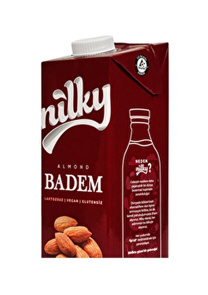 Badem Sütü Glütensiz Vegan 2x1 lt Laktosuz Besin Desteği ile Sağlıklı İçecek indirimleri