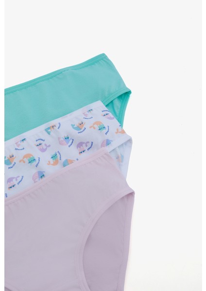 Kız Çocuk Purrmaid Çok Renkli 3lü Slip Külot