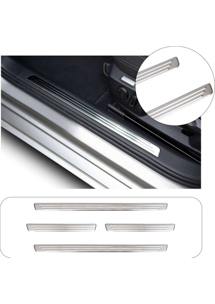 Vw Passat B8 2015 Krom Kapı Eşiği 4 Prç. Paslanmaz Çelik