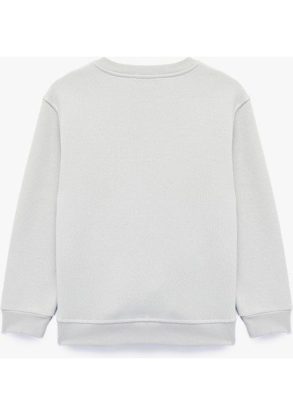 Uzun Kollu Bisiklet Yaka Baskılı Sweatshirt fiyatları