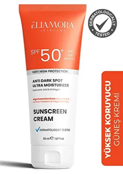 Yoğun Güneş Kremi SPF 50+ Tüm Cilt Tipleri İçin Beyazlık Bırakmayan Formül 50 ml