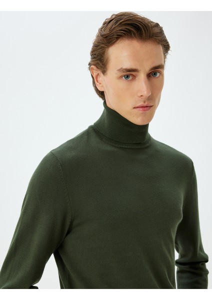 Triko Kazak Balıkçı Yaka Basic Viskon Karışımlı