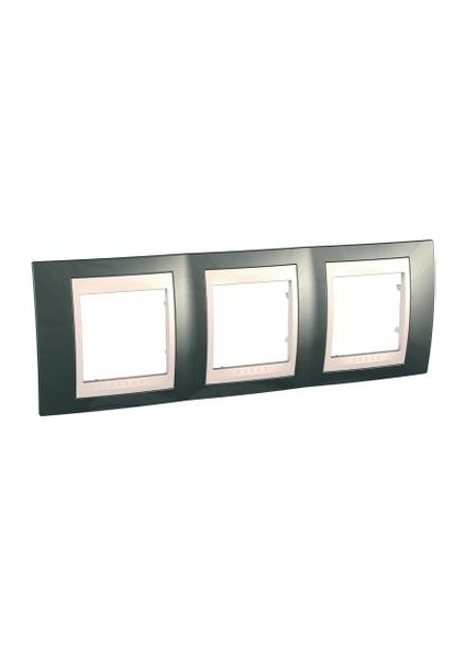 Electric MGU6.006.524, Unica Plus - Çerçeve - 3lü - Şampanya/fildişi