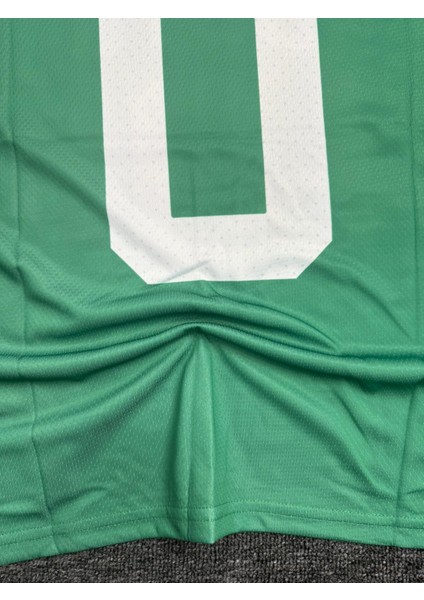 Boston Celtic Tatum 0 Koyu Yeşil Basketbol Forması Micro Kumaş indirimleri