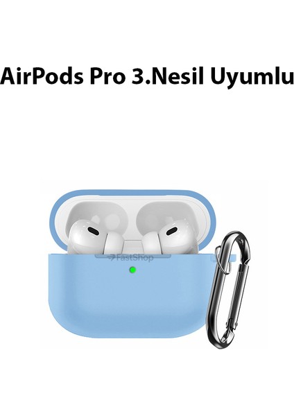 Airpods Pro 3. Nesil Uyumlu Darbe Emici Kancalı Silikon Kılıf