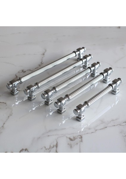 Mobilya Çekmece Mutfak Dolabı Dolap Kulpları Kulbu Krom Çizgili Metal Kulp Kulpu 128 mm modelleri