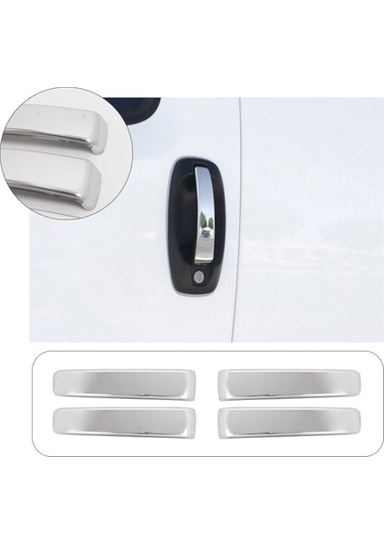 Fiat Doblo Uyumlu 2000-2010 Krom Kapı Kolu 4 Kapı 4 Prç Paslanmaz Çelik