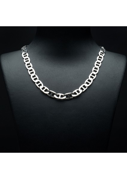 180 Mikron Rodyum Barlı Gümüş Zincir