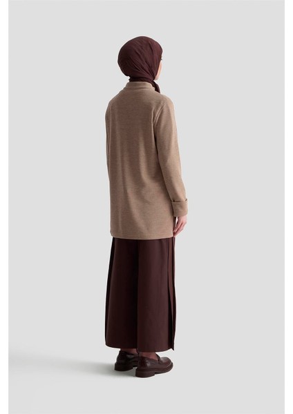 Boncuk Işlemeli Örme Tunik 25KD9021 Bej indirimleri