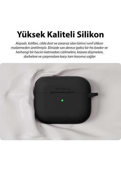 Airpods Pro 3. Nesil Uyumlu Darbe Emici Kancalı Silikon Kılıf modelleri