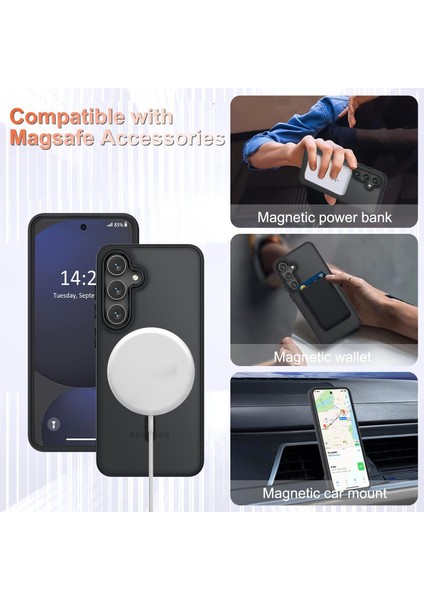Samsung Galaxy S25 Fe Kılıf Mat Magsafe Şarj Özellikli Hassas Butonlu Yumuşak Renkli Kenarlı + Ekran Koruyucu Cam Set 2in1 fırsatları
