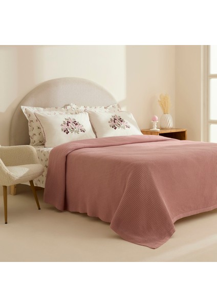 Rubelia Mürdüm Nakışlı Çift Kişilik Nish Set