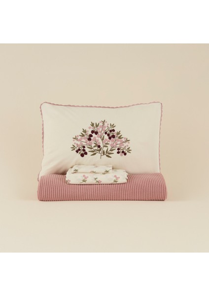 Rubelia Mürdüm Nakışlı Çift Kişilik Nish Set fiyatları