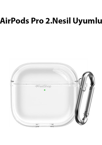 Airpods Pro 2. Nesil Uyumlu Darbe Emici Kancalı Silikon Kılıf