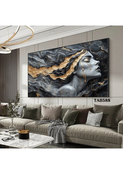 Ağlayan Kadın Kanvas (Led) Işıklı Tablo