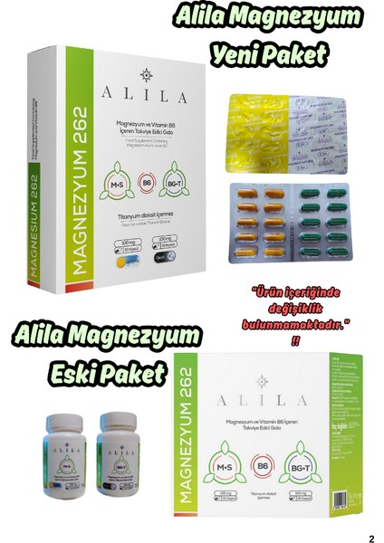 Magnezyum Ve Vitamin B6 İçeren Takviye Edici Gıda Toplam 60 Kapsül (30 Gece 30 Gündüz) fiyatları