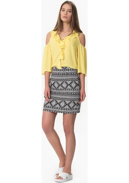 Desenli Etek Siyah-Kemik Y1615051_093 fiyatları