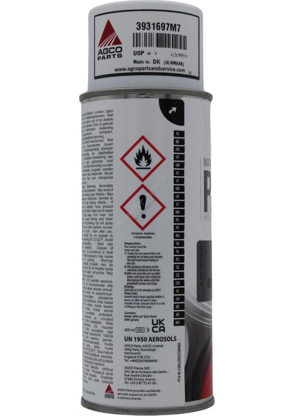 Massey Ferguson 3931697M7 Jant Gri Sprey Boya – Orijinal Agco Ürünü modelleri