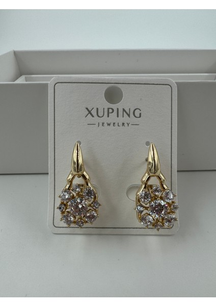 Stil Incisi Gold Luxury Watch, Inci Pembe Zirkon Taşlı Çelik Saat