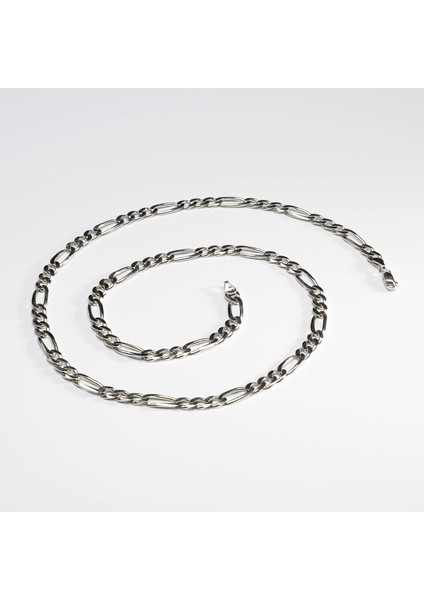 180 Mikron Rodyum Figaro Gümüş Zincir fırsatları