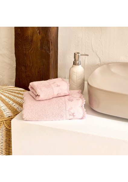 Artisan Cluster %100 Pamuk Yüz Havlusu Pudra 50X90 cm modelleri