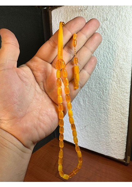 AKRİLİK TESBİH MERMİ KESİM YENİ MODEL SARI RENK HEDİYE T-293 modelleri