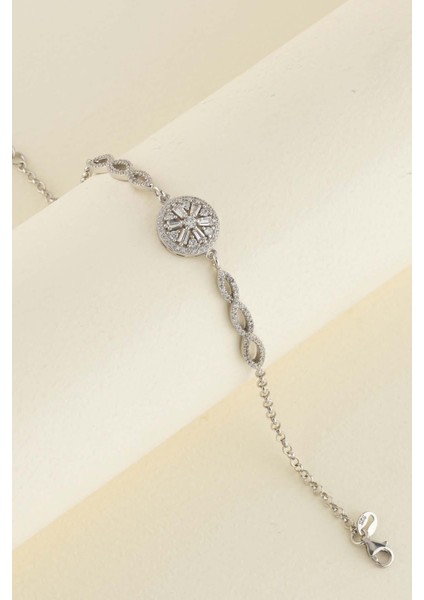 Yuvarlak Kesim Baget Taşlı Gümüş Bileklik fırsatları