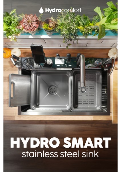 Akıllı Eviye Seti Paslanmaz Taban Eviye