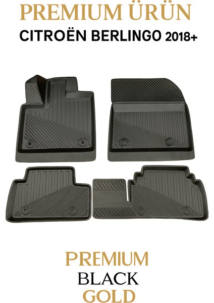 Citroen Berlingo 2018+ Uyumlu 3D Oto Paspas Premium