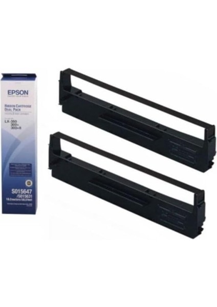 Epson ile Uyumlu C13S015647 LX-300/LX-350 2'li Şerit