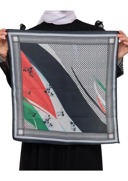 Filistin Temalı Fular 45X45 Unisex Günlük Kullanıma Uygun Puşi Şal Kefiye Filistin Bayrak AFL2364 fiyatları