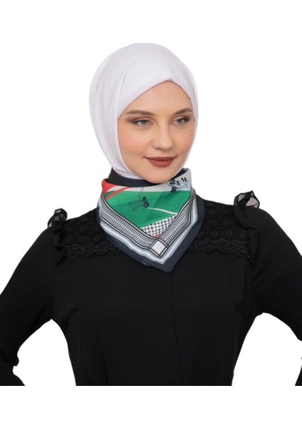 Filistin Temalı Fular 45X45 Unisex Günlük Kullanıma Uygun Puşi Şal Kefiye Filistin Bayrak AFL2364 fırsatları