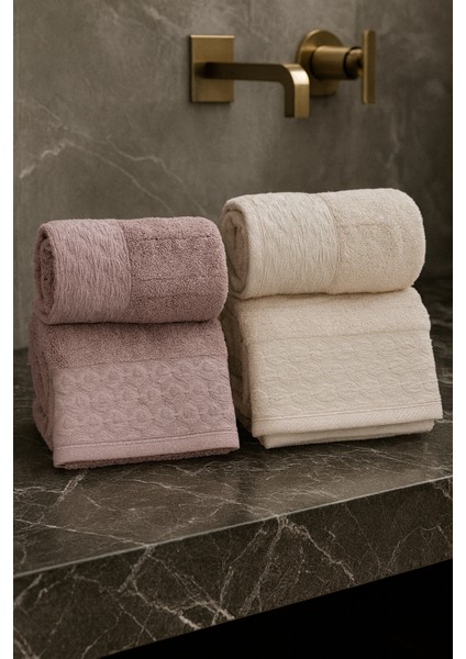 Yüksek Su Emici Microcotton Iplik 2 Adet 50X90 2 Adet 70X140 2 Takım Banyo Havlusu