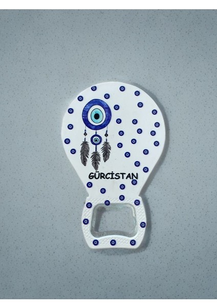 Gürcistan Temalı Nazar Baskılı Magnet Şişe Açacağı Buzdolabı Süsü (KOD:896)