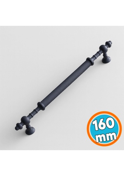 Mobilya Çekmece Mutfak Dolabı Dolap Kapak Kulpları Kulbu Siyah Metal Kulp 160 mm (16 Cm)