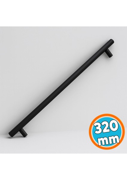 Mobilya Mutfak Çekmece Dolap Dolabı Kulpu Kulbu Kulplar Mat Siyah Metal Kulp 320 mm 320 cm