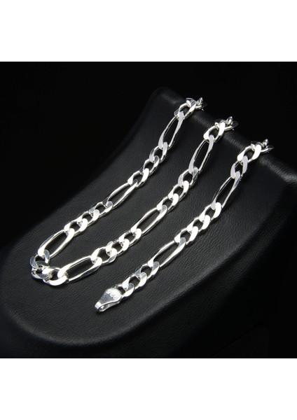 150 Mikron Figaro Gümüş Zincir