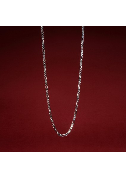 150 Mikron Figaro Gümüş Zincir indirimleri