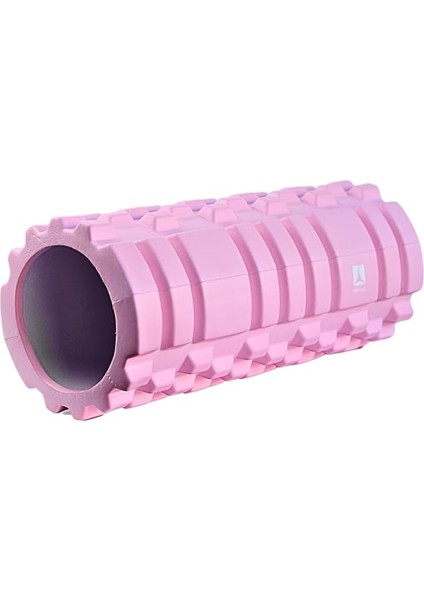 Yoğunlukta Orta Sert Deluxe Foam Roller Masaj Köpüğü Pilates Masaj Rulosu Tırtıklı Yoga Roller Isınma Roller Pembe